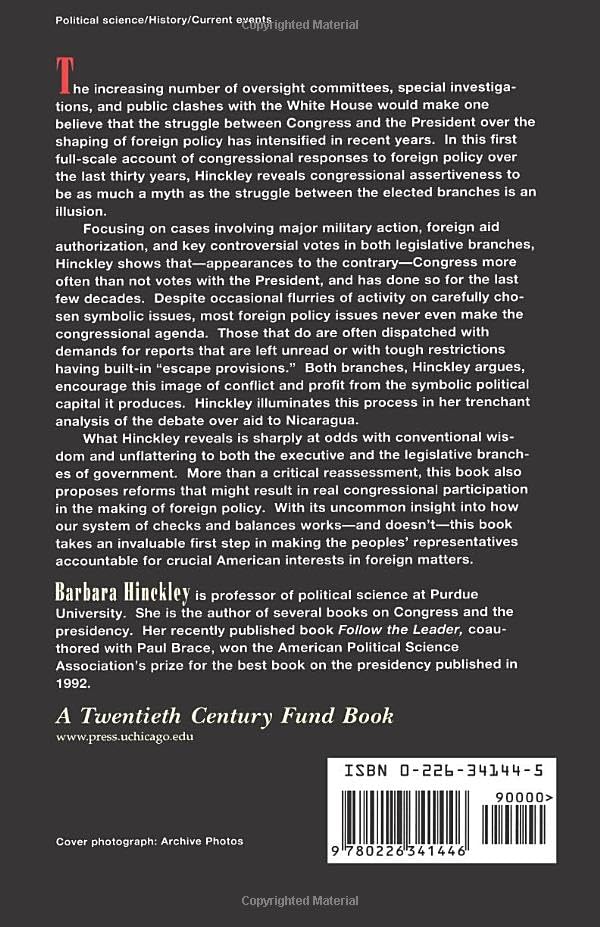 Less than Meets the Eye: Foreign Policy Making and the Myth of the Assertive Congress (Twentieth Century Fund Book)