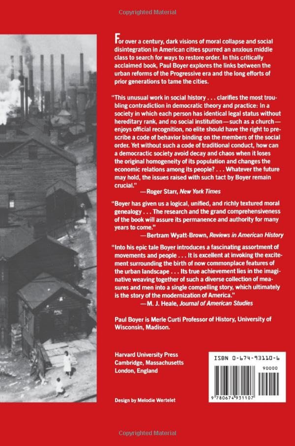Urban Masses and Moral Order in America, 1820-1920