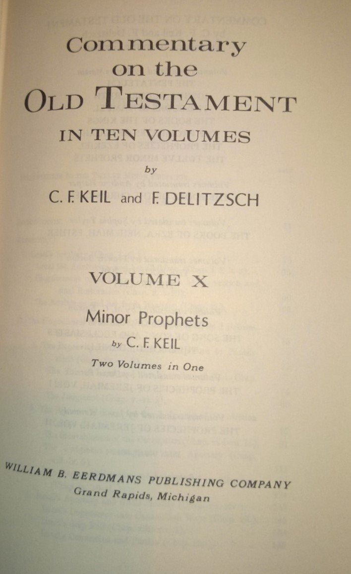 Commentary on the Old Testament: Minor Prophets v. 10