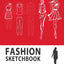 Fashion Sketchbook Figure & Flat Template: Easily Sketching and Building Your Fashion Design Portfolio with Large Female Croquis & Drawing Your Fashion Flats with Flat Template (Fashion Flats Drawing)