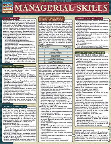 Managerial Skills (Quickstudy Reference Guides - Academic)
