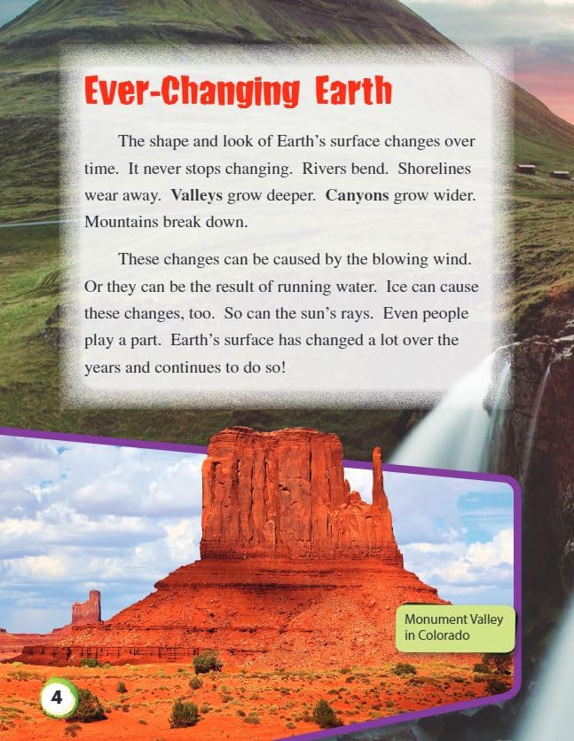 Teacher Created Materials - Science Readers: Content and Literacy: Weathering and Erosion - Grade 2 - Guided Reading Level J