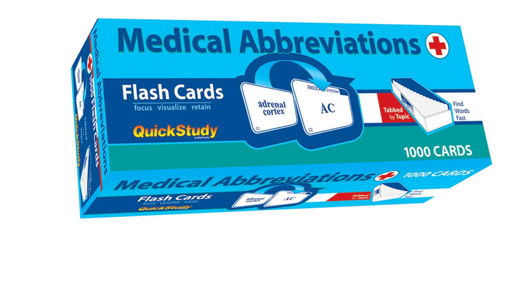 Medical Abbreviations Flash Cards - 1000 cards: a QuickStudy Reference Tool
