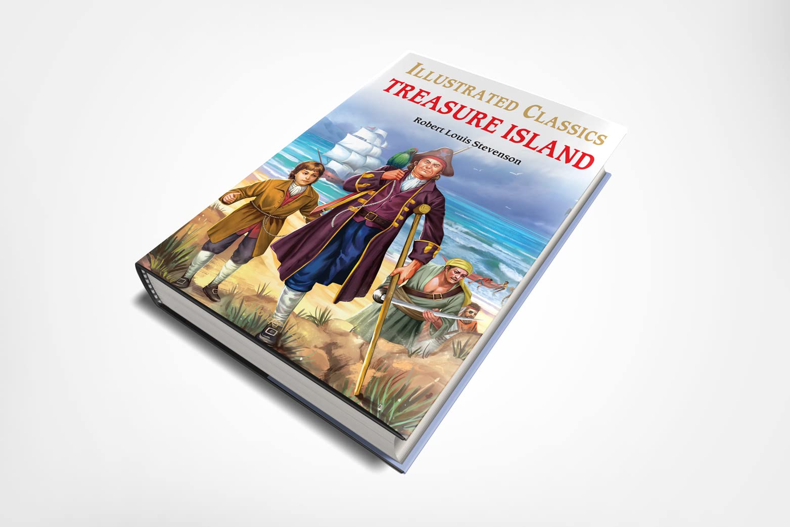 Treasure Island : llustrated Abridged Children Classic English Novel with Review Questions (Hardback (Illustrated Classics)