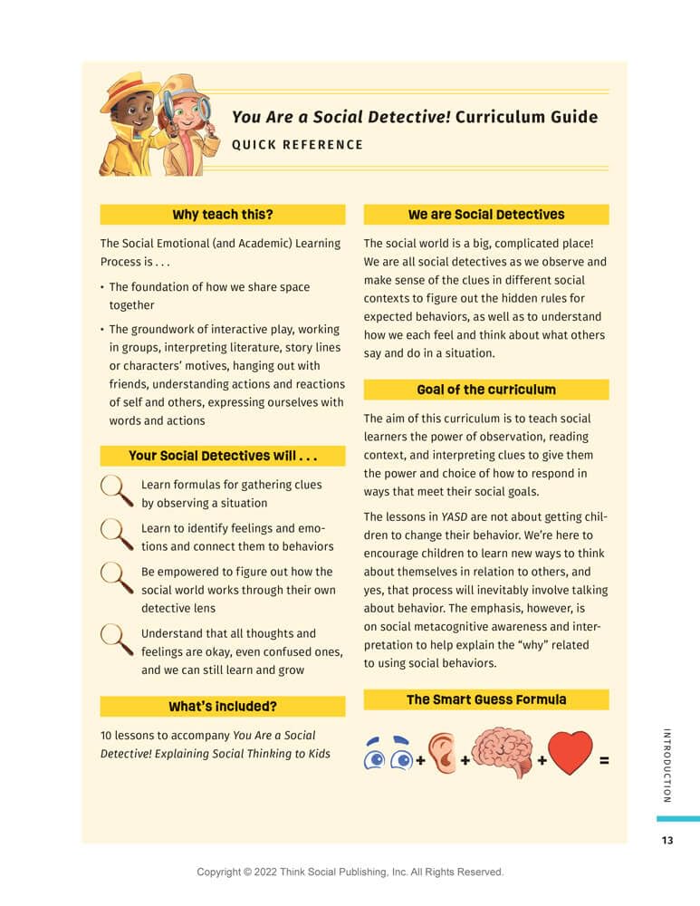You Are a Social Detective! Teaching Curriculum and Support Guide