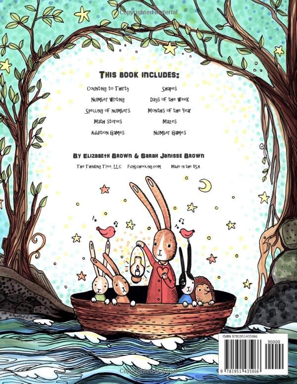 My First Fun-Schooling Math Workbook: Counting to 30, Number Games, Mazes, Addition, Math Stories, Coloring & Drawing