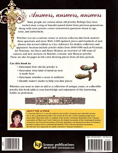 Answers to Questions About Old Jewelry: Covers 1840-1950