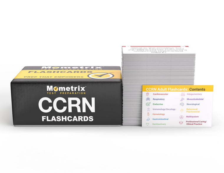 CCRN Study Cards 2025-2026: CCRN Adult Exam Review and Practice Test Questions [Color Coded]