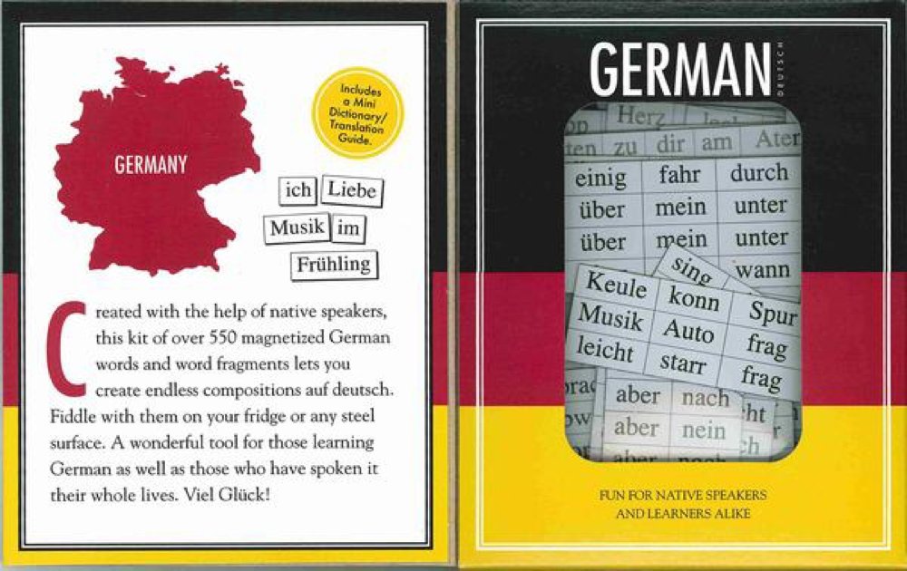 Magnetic Poetry - German Kit - Words for Refrigerator - Write Poems and Letters on the Fridge - Made in the USA