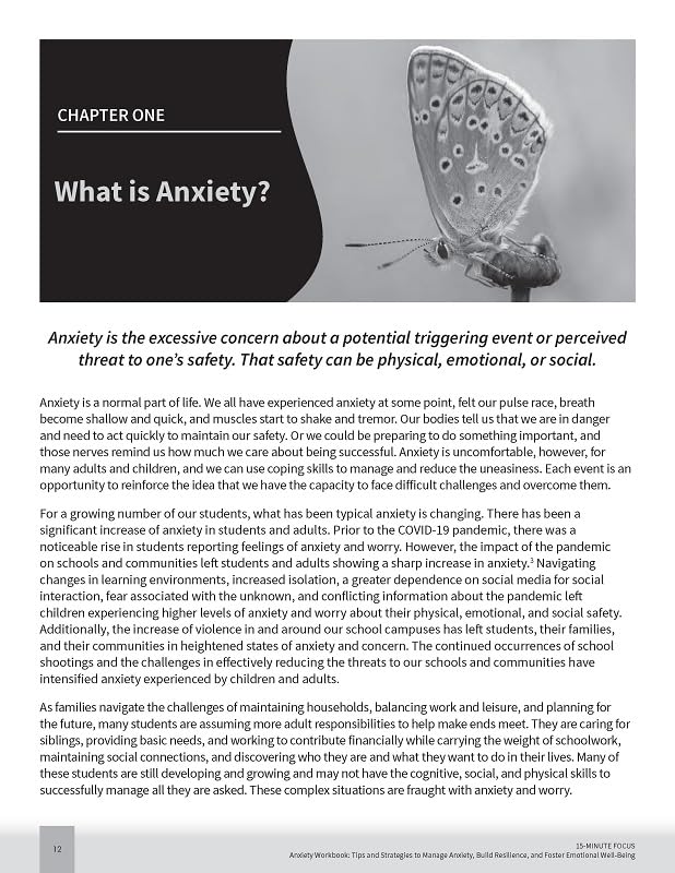 15-Minute Focus: Anxiety Workbook: Tips and Strategies to Manage Anxiety, Build Resilience, and Foster Emotional Well-Being