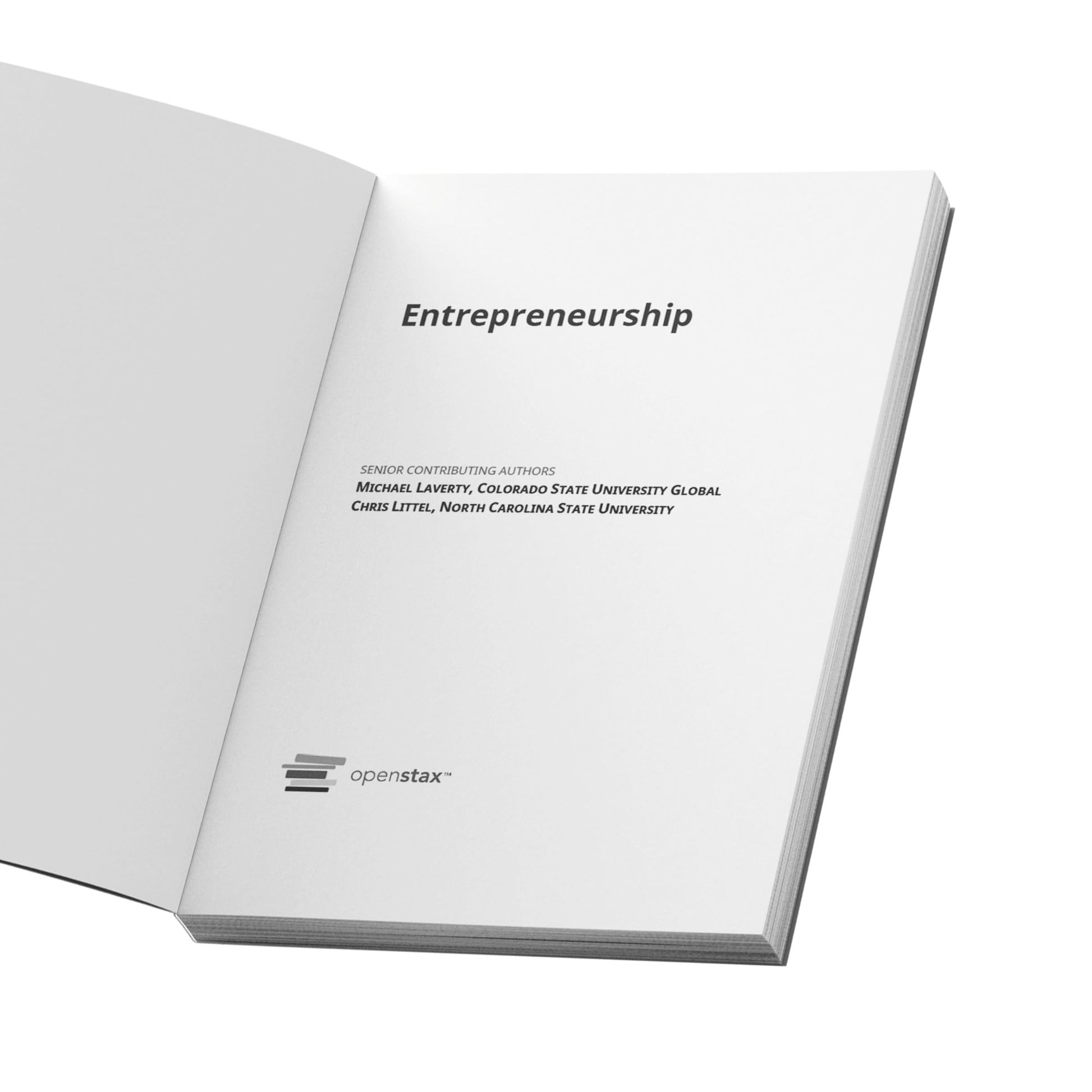 Entrepreneurship by OpenStax (paperback version, B&W)