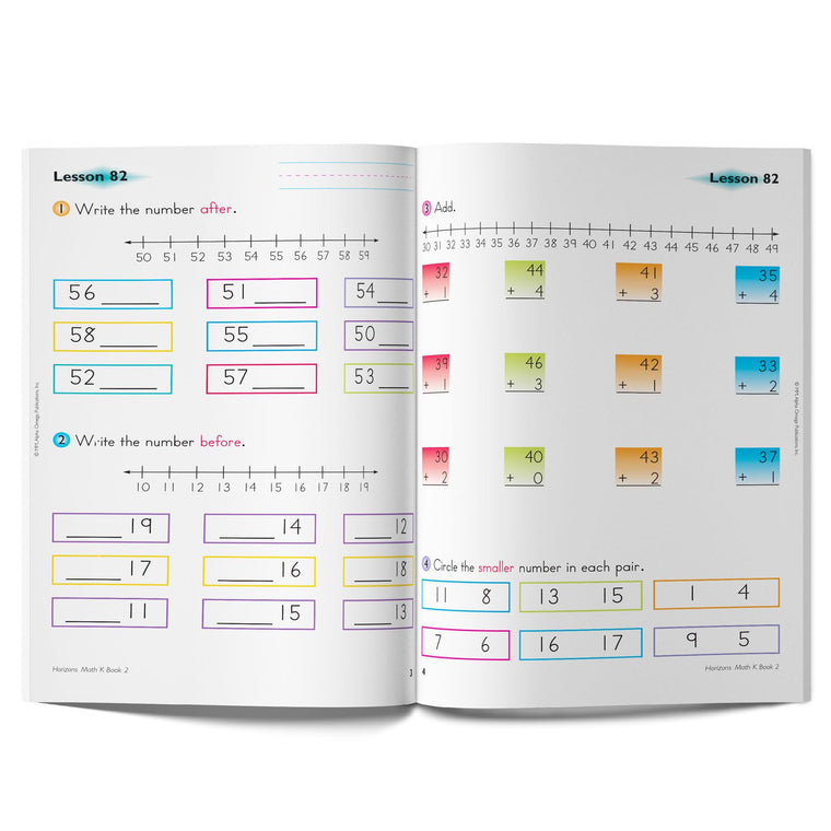 Horizons Kindergarten Math Student Book 2