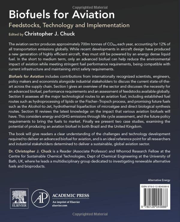 Biofuels for Aviation: Feedstocks, Technology and Implementation