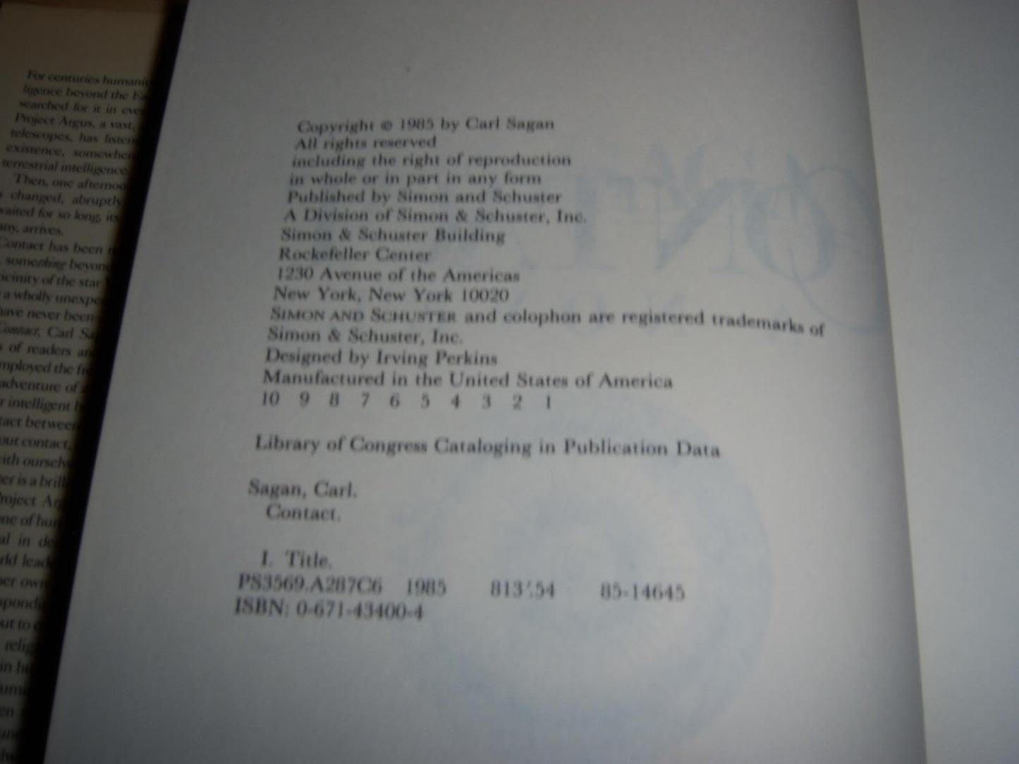 Contact: A Novel by Carl Sagan