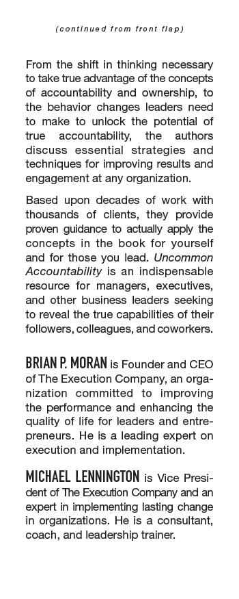 Uncommon Accountability: A Radical New Approach To Greater Success and Fulfillment