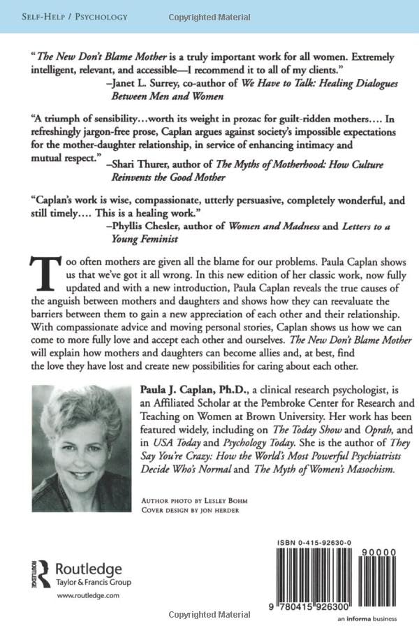 The New Don't Blame Mother — back cover