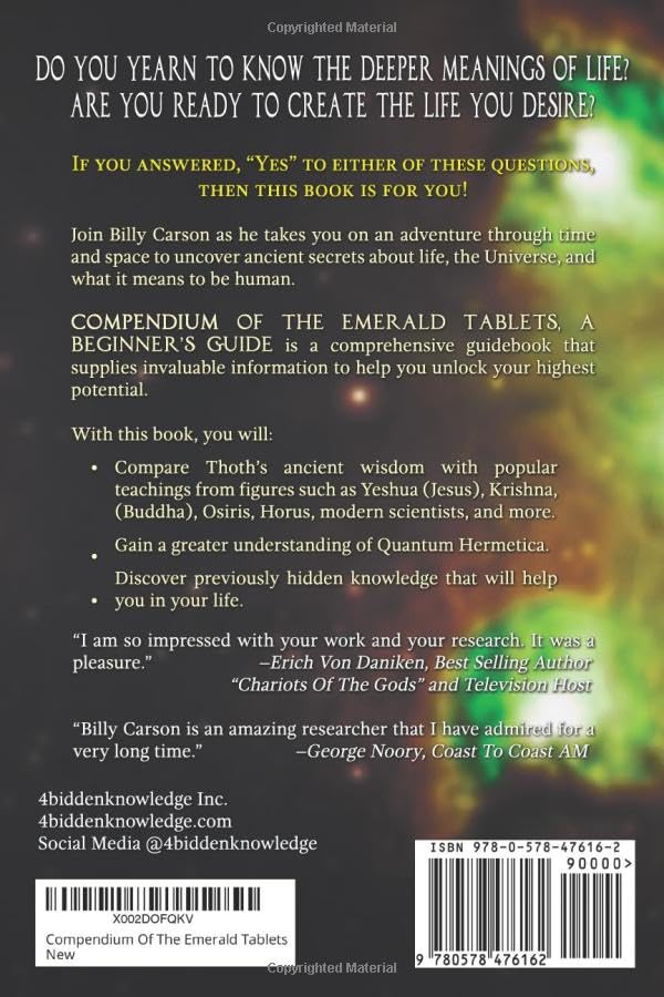 Compendium Of The Emerald Tablets by Billy Carson