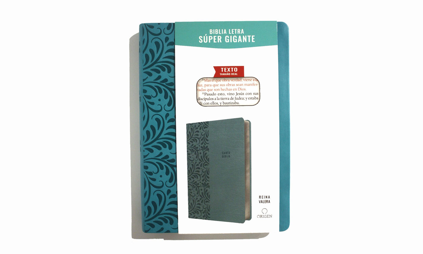 Biblia Reina Valera letra s?per gigante, s?mil piel aguamarina / Spanish Bible Reina Valera Super Giant Print, Aquamarine Leathersoft (Spanish Edition)
