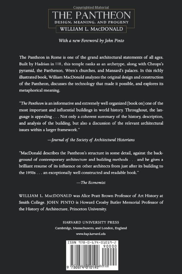 The Pantheon: Design, Meaning, and Progeny, With a New Forew
