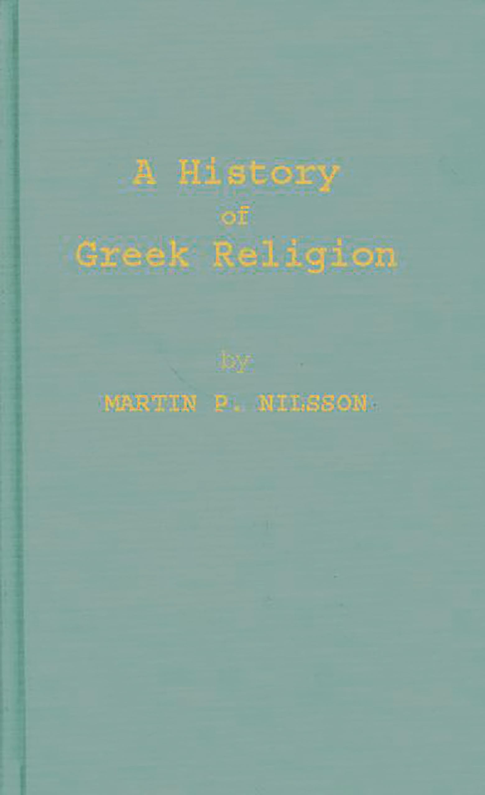 A History of Greek Religion