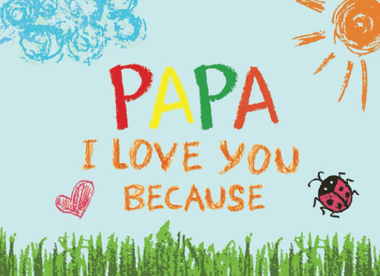 Papa I Love You Because: Prompted Book with Blank Lines to Write the Reasons Why You Love Your Grandpa