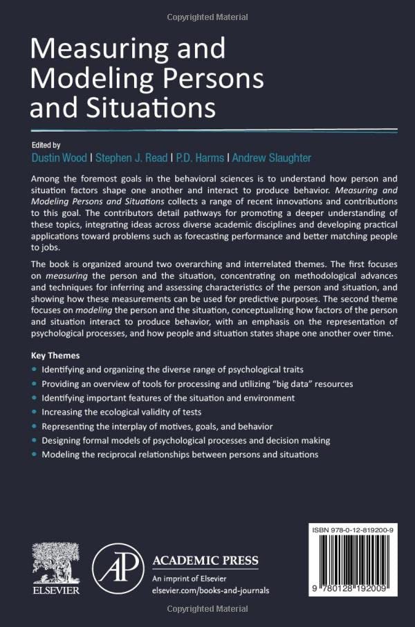 Measuring and Modeling Persons and Situations