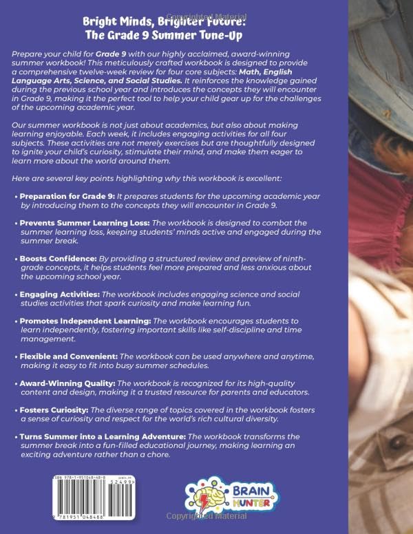 Summer Activity Playground Grade 8-9: 8 Weeks of Summer Activities - Math, ELA, Science, Reading and Social Studies