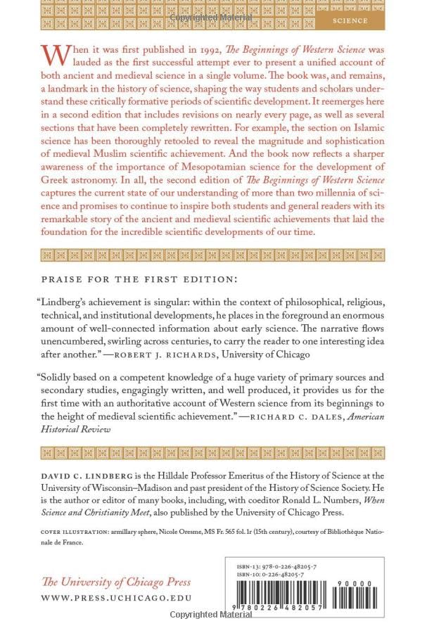 The Beginnings of Western Science: The European Scientific Tradition in Philosophical, Religious, and Institutional Context, Prehistory to A.D. 1450