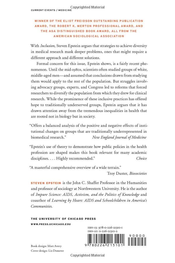 Inclusion: The Politics of Difference in Medical Research (Chicago Studies in Practices of Meaning)