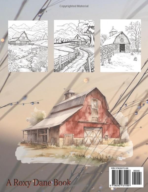 Watercolor Templates - Country Farms Vol 2: Farm & Barn Templates for Beginners and Artists - Watercolor, Acrylic, or Mixed Media