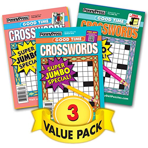 Good Time Crossword Puzzles for All Ages - 3 Pack [Paperback] Penny Press/Dell Magazines