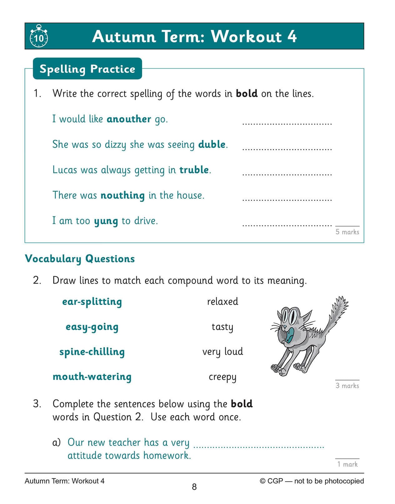 New KS2 English 10-Minute Weekly Workouts: Spelling & Vocabulary - Year 5 (CGP KS2 English)