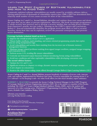 Secure Coding in C and C++ (SEI Series in Software Engineering)