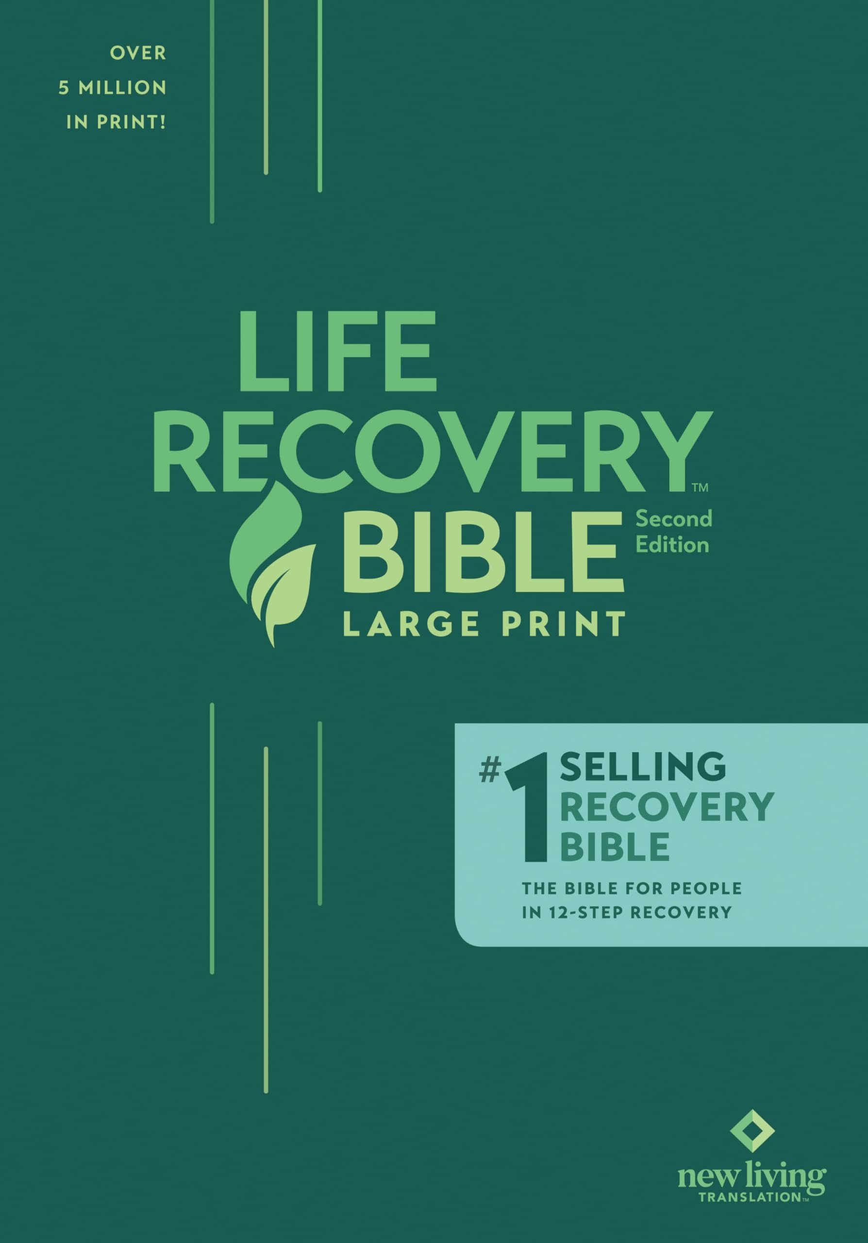 NLT Life Recovery Bible, Second Edition, Large Print (Hardcover): Addiction Bible Tied to 12 Steps of Recovery for Help with Drugs, Alcohol, Personal Struggles - With Meeting Guide