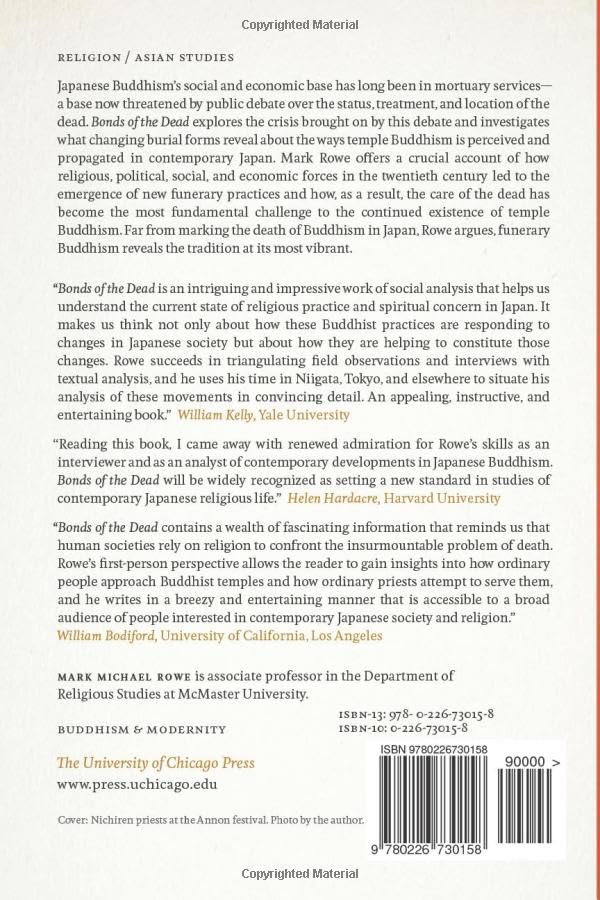 Bonds of the Dead: Temples, Burial, and the Transformation of Contemporary Japanese Buddhism (Buddhism and Modernity)
