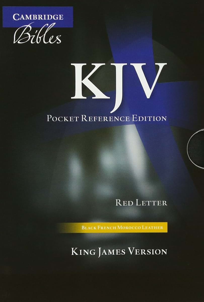 KJV Pocket Reference Bible, Black French Morocco Leather with Zip Fastener, Red-letter Text, KJ243:XRZ Black French Morocco Leather, with Zip Fastener