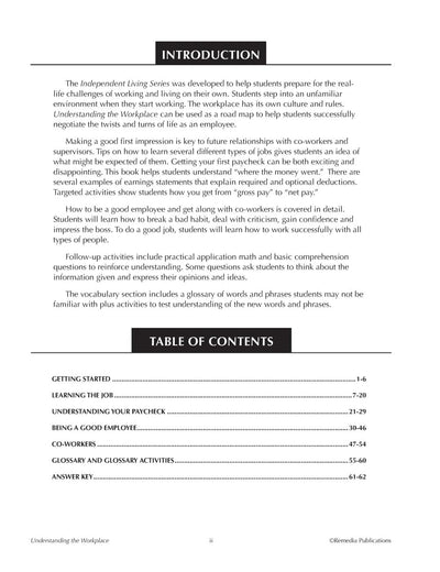 Independent Living Series: Understanding the Workplace  Life Skills Workbook for Teens & Young Adults  Job Readiness, Workplace Etiquette & Real-World Employment Skills
