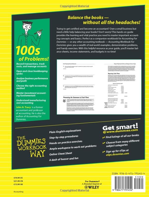 Accounting Workbook For Dummies
