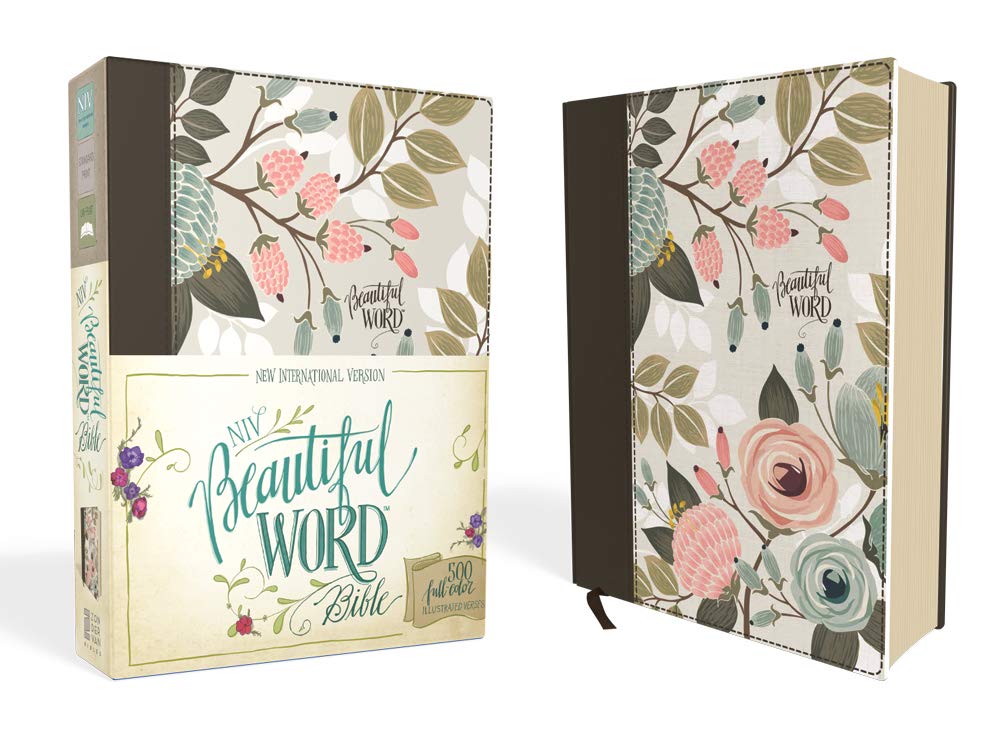 NIV, Beautiful Word Bible, Cloth over Board, Multi-color Flo