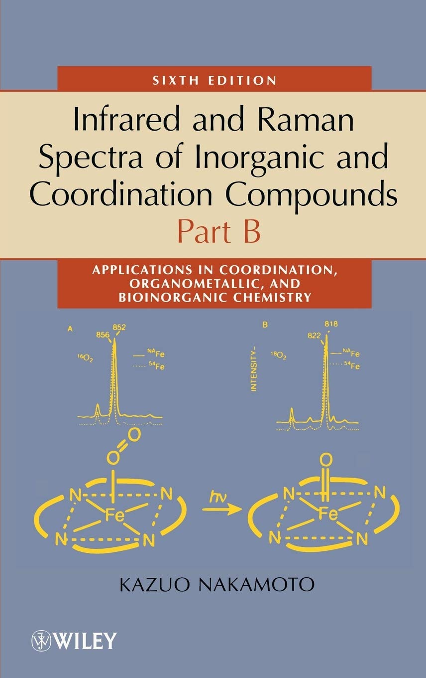 Infrared and Raman Spectra of Inorganic and Coordination Compounds, Part B: Applications in Coordination, Organometallic, and Bioinorganic Chemistry