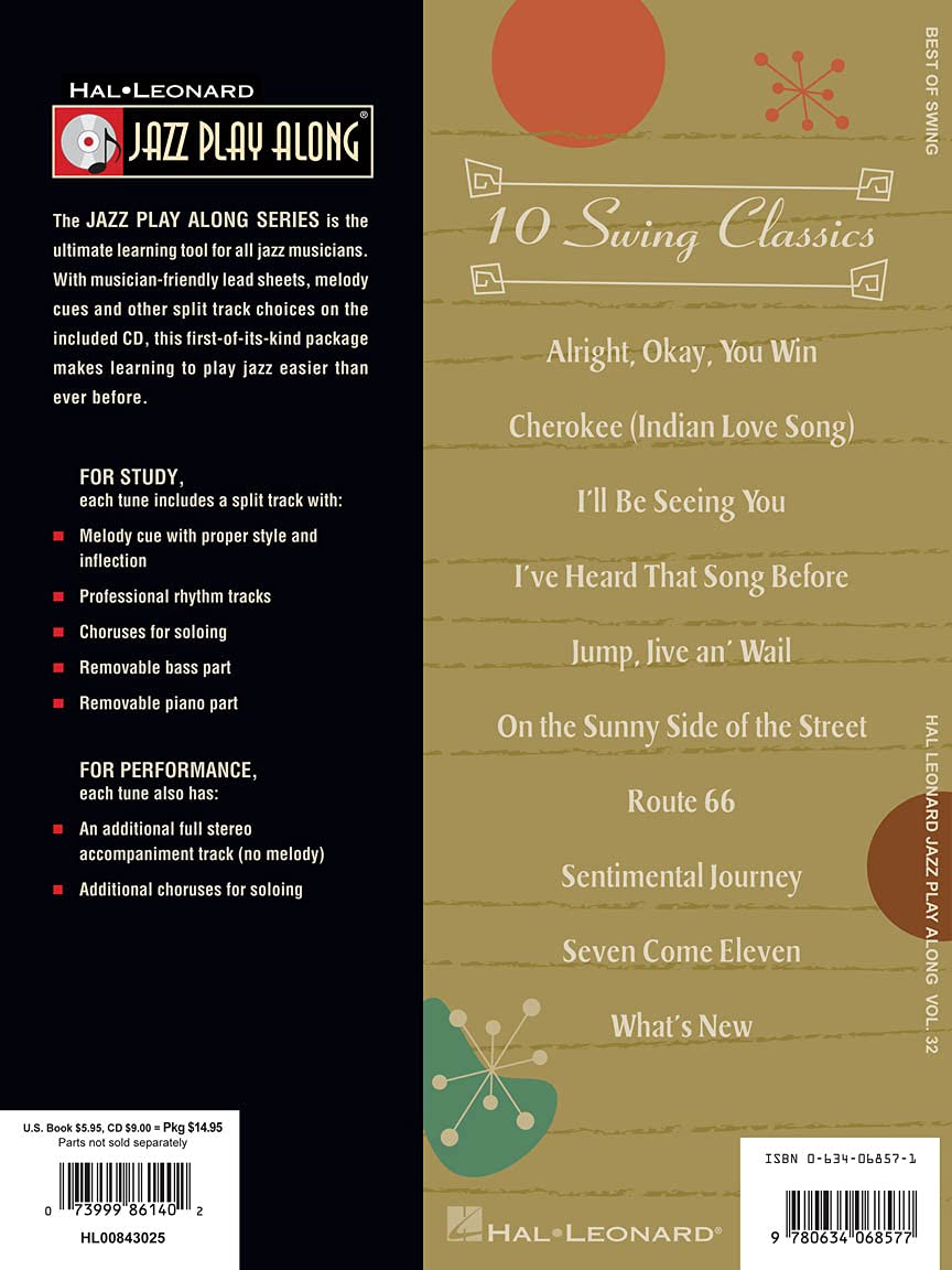 Best of Swing: Jazz Play Along Volume 32 (Hal Leonard Jazz P