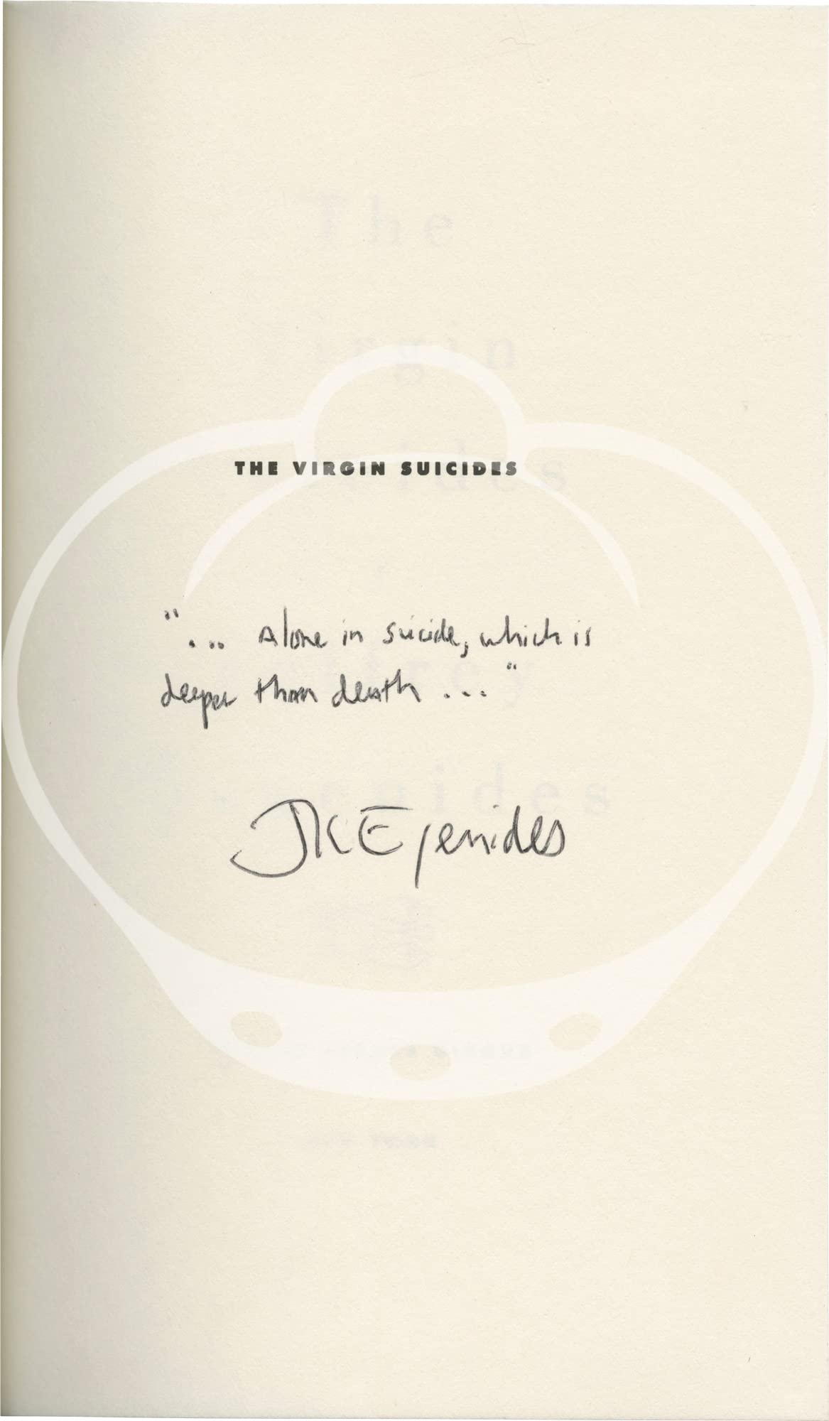 The Virgin Suicides: A Novel by Jeffrey Eugenides