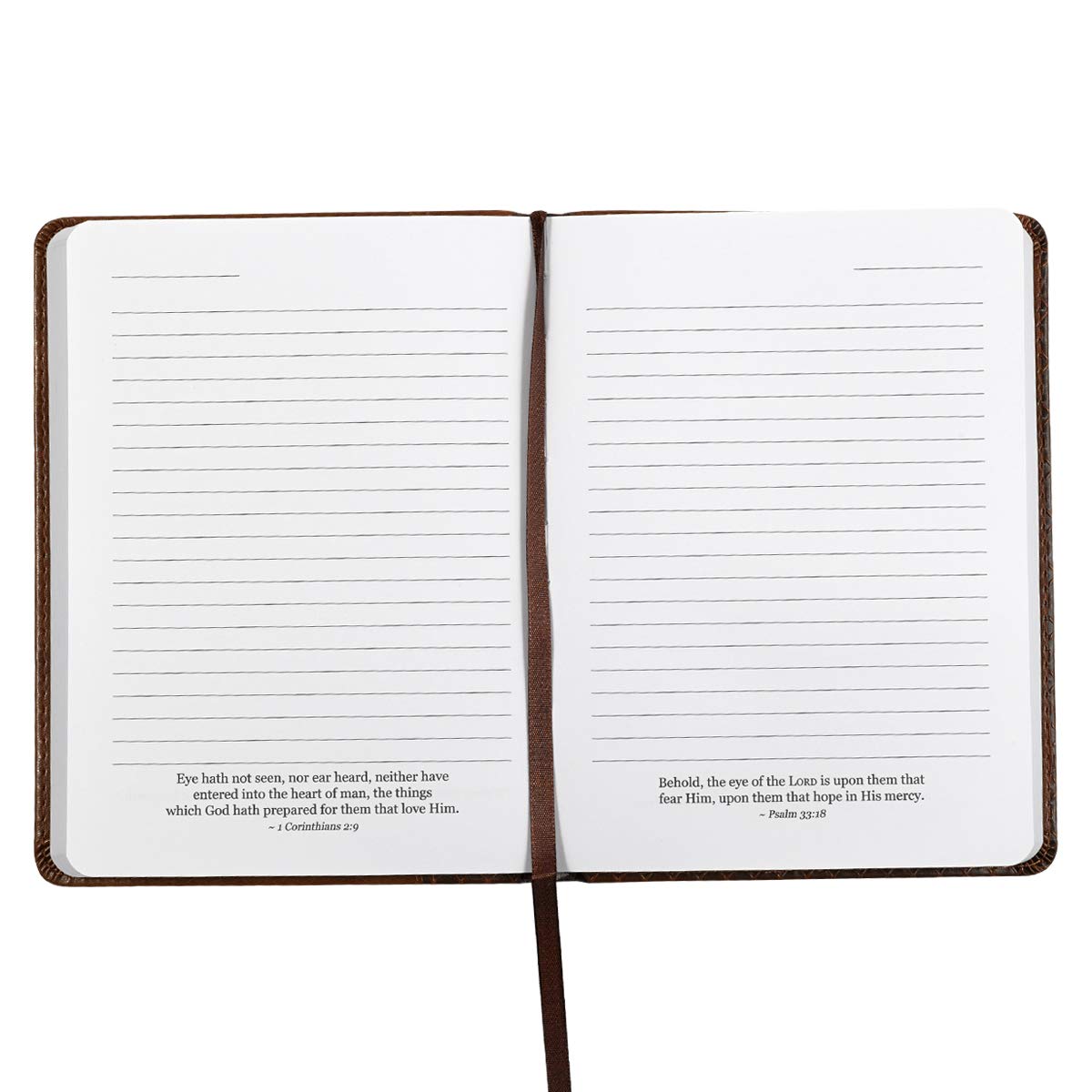 Christian Art Gifts Classic Handy-sized Journal Hope & a Future Jer. 29:11 Bible Verse Inspirational Scripture Notebook w/Ribbon 240 Ruled Pages, 5.7" x 7", Brown