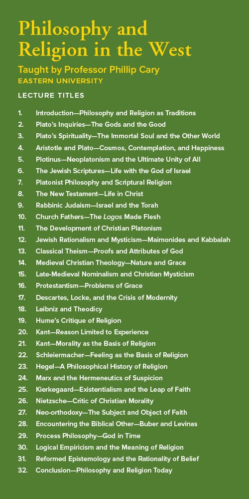 Philosophy and Religion in the West — back cover