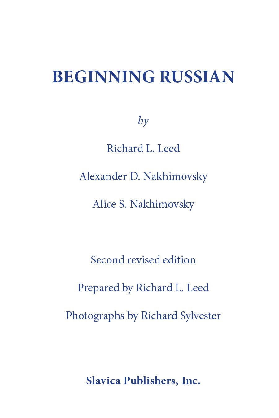 Beginning Russian