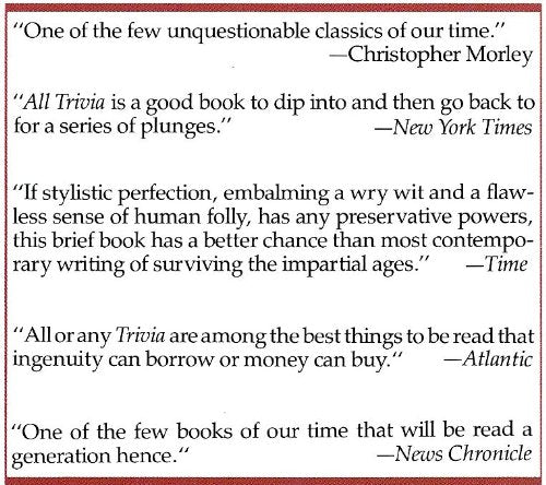 All Trivia: A Collection of Reflections & Aphorisms