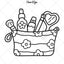 Glow Cosmetics: Coloring Book for Adults and Kids, Bold and Easy, Simple and Big Designs for Relaxation Featuring Cosmetic Items, Makeup, and Skincare Products (Bold & Easy Coloring)
