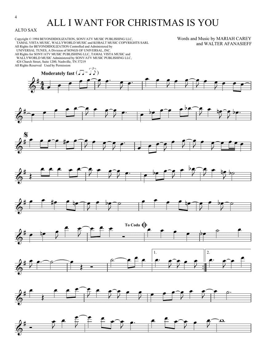 101 Christmas Songs: for Alto Sax