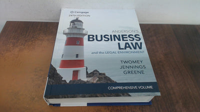 Anderson's Business Law & The Legal Environment - Comprehensive Edition (MindTap Course List)