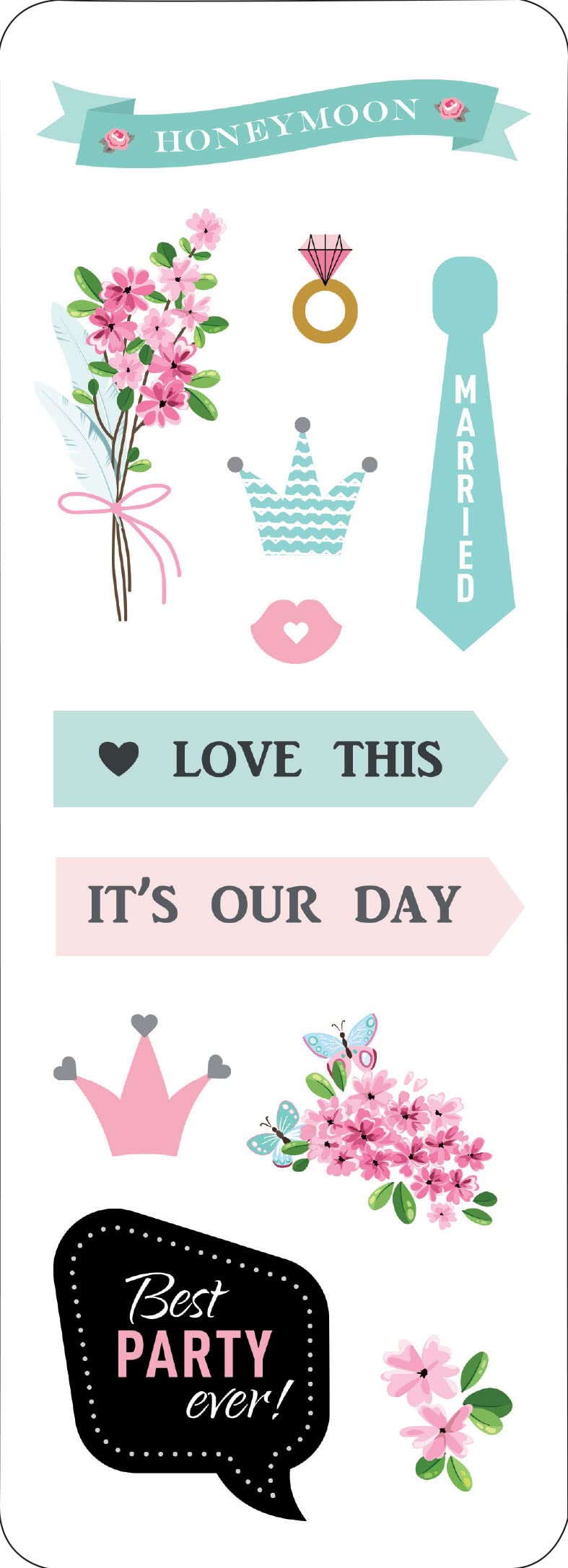 Wedding Sticker Set (Over 65 stickers!) (Sticker Sheets)